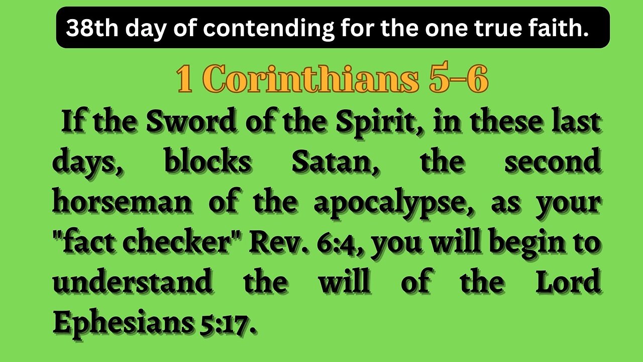 1 Cor 5-6 The ways of men failing was expected. They point to our need for the ways of God.