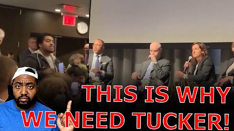 Anti-War Protestor CONFRONTS Liberal Media Executives On Tucker Carlson Firing & Ukraine War!
