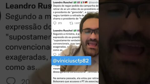 Leandro Ruschel escancara contradições de Carmen Lucia nos casos envolvendo Bolsonaro e Lula P2