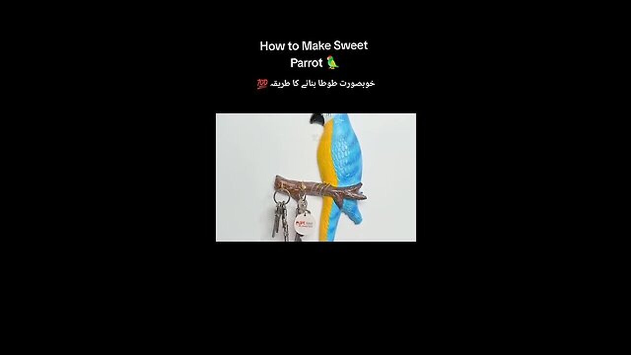 How to make Beautiful sweet parrot Design For Keys Hanging