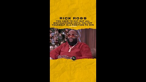 #rickross y have 2 ✂️ out distractions to put urself in a position 2 🏆. 🎥 @TheRealDaytime