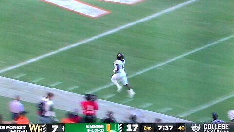 Demon Deacons KR #1 Demond Claiborne TD 🏈100 yd kick return! 😲