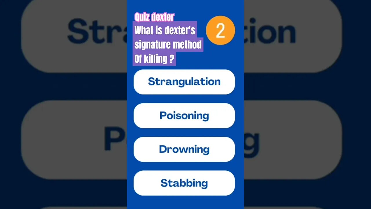 🎬 Quiz_Dexter : What is Dexter's signature method of killing? 👀 #dexter