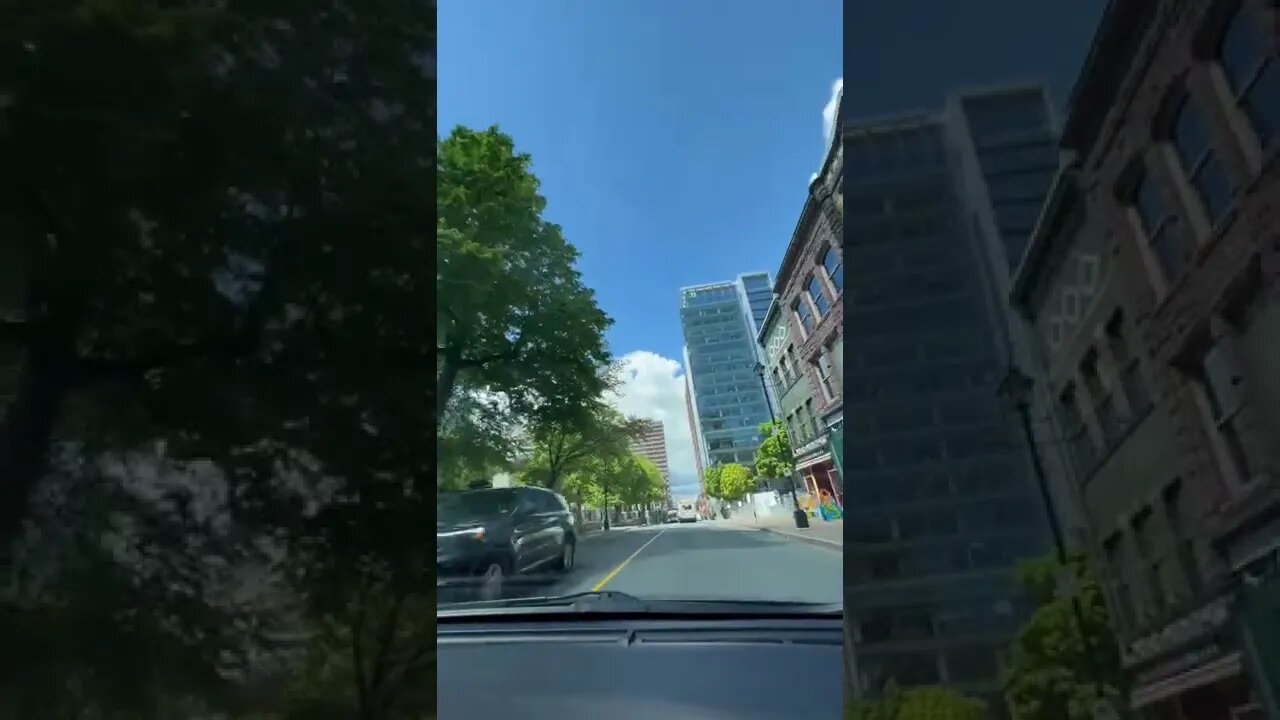 Driving Downtown Halifax Nova Scotia