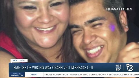 El Cajon woman mourns fiance killed in wrong-way, suspected DUI crash