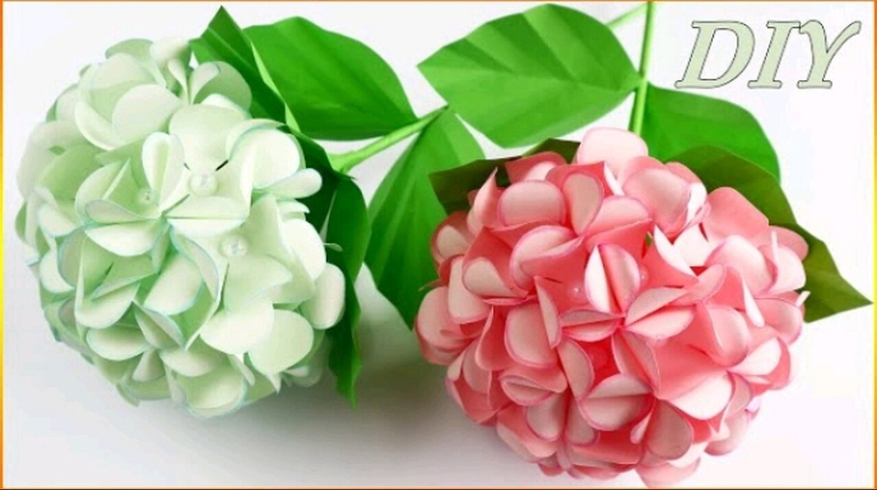 NEW!🔥3D Paper Flowers🌸Paper Hydrangea DIY/3D origami