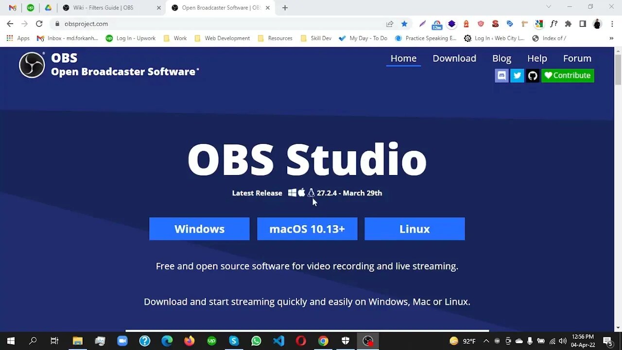 Download and Install OBS Studio Free Screen Recording Software ( Bangla ) 2022 | OBS Studio