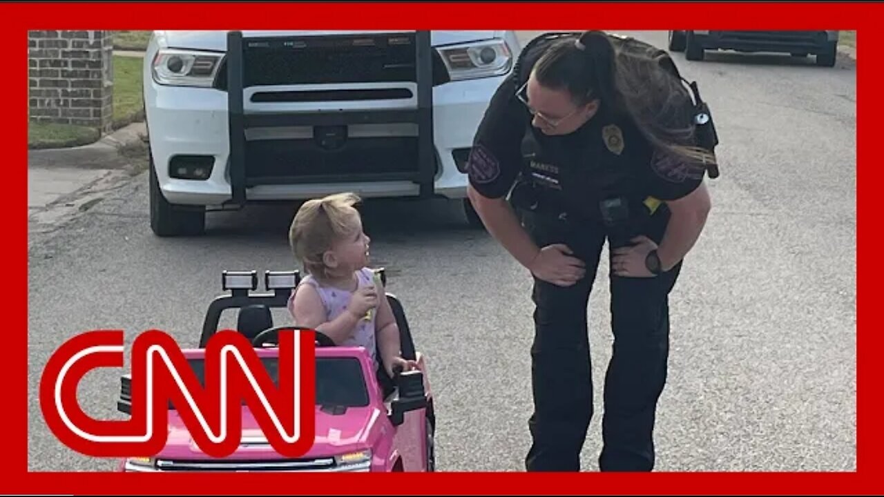 'She wasn't too interested in talking': Cop pulls over toddler