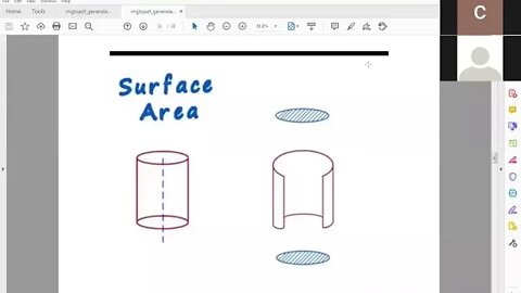 Class 7 Maths B Surface Area of Cylinder 5 8 2020