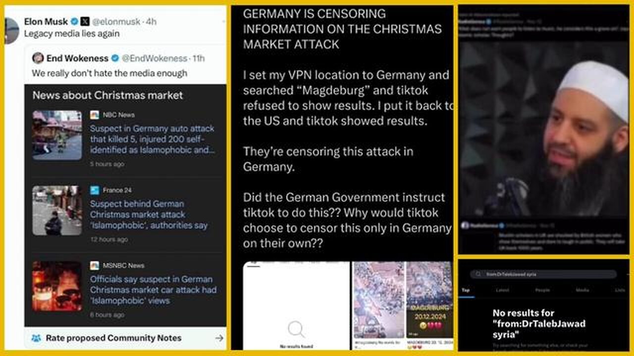 Elon Musk's X (Twitter) deleted the X account of the Magdeburg terrorist, then reinstated it