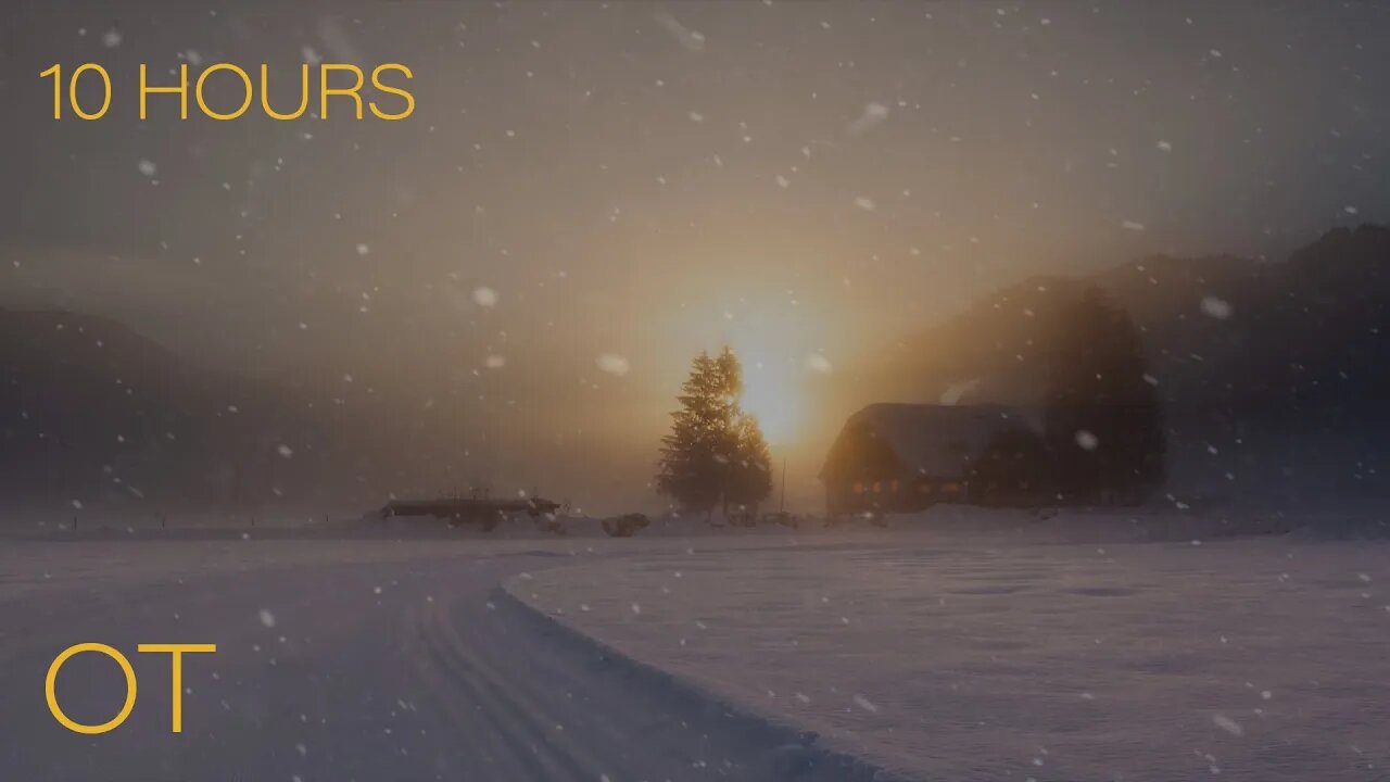 Blizzard in the Countryside | Howling Wind and Blowing Snow for Relaxation | Sleeping | Studying