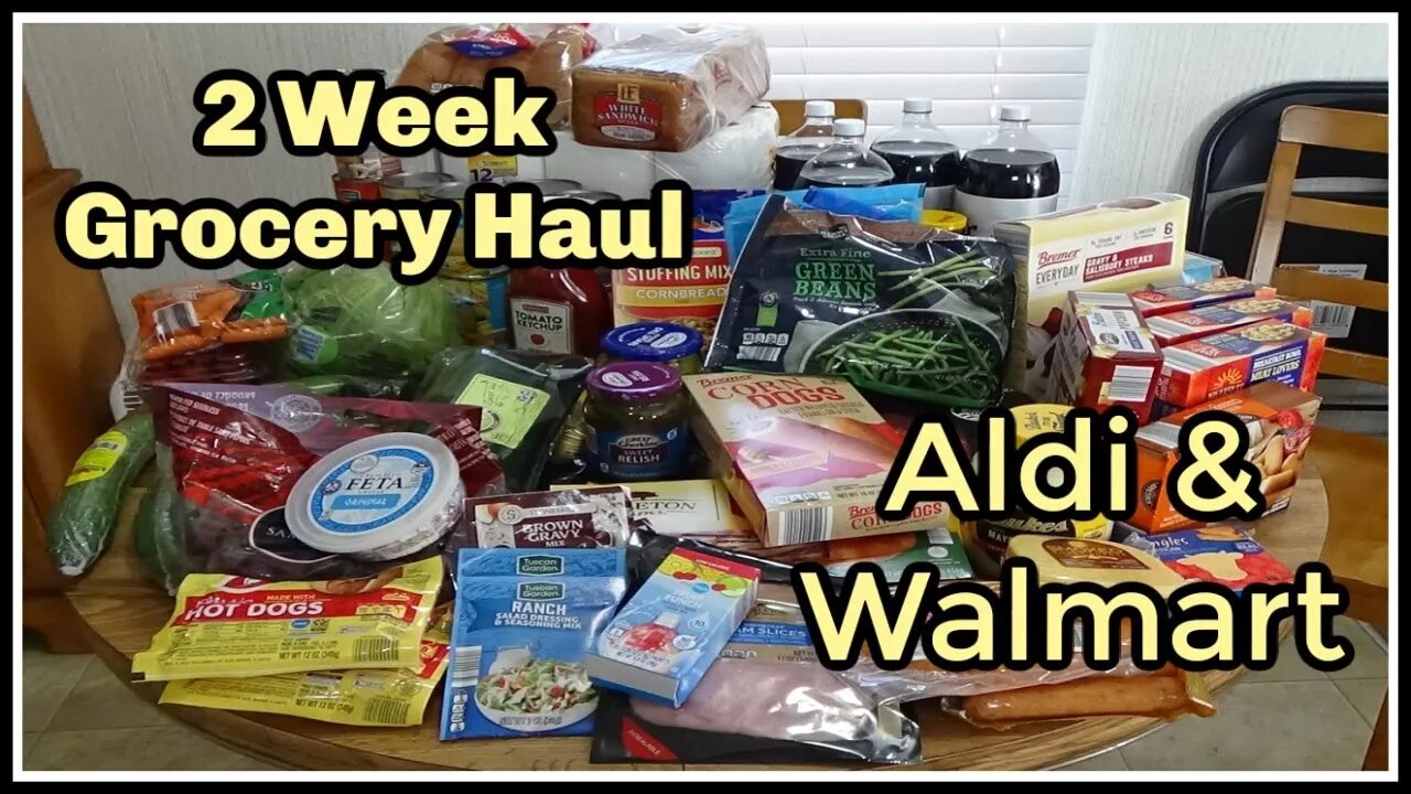 2 Week Grocery Haul ( Aldi & Walmart )