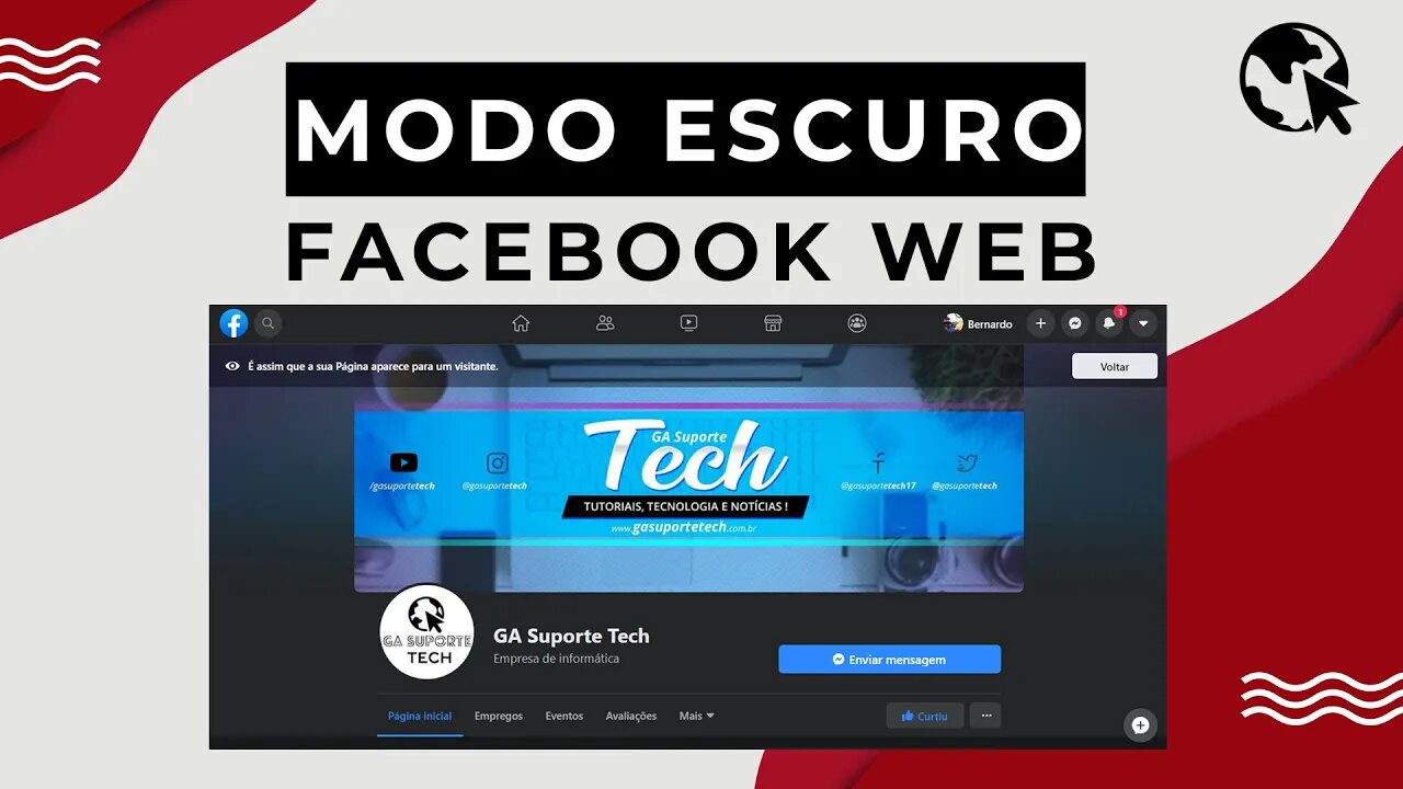 Como ativar MODO ESCURO no FACEBOOK PC