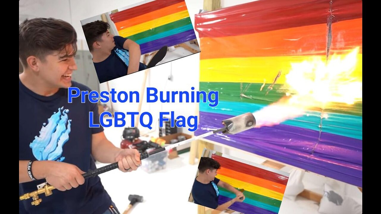 PrestonPlayz BURNS Pride Flag (Based)