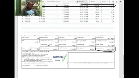 ABRI MINHA NOTA DE CORRETAGEM DIA 12/08 MOSTREI A PERDA REAL DE 1072 REAIS COM #DAYTRADE