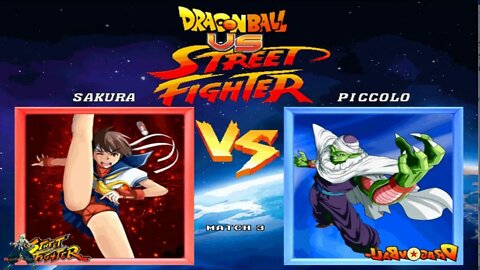 Dragon Ball VS Street Fighter 2 Play As Sakura/Evil Sakura