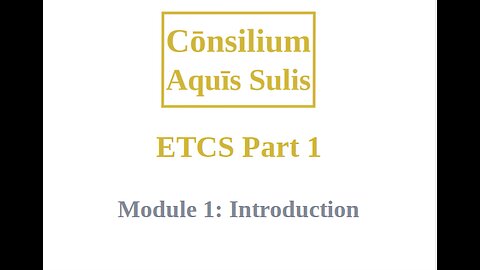 ETCS Part 1 Module 1 (English)