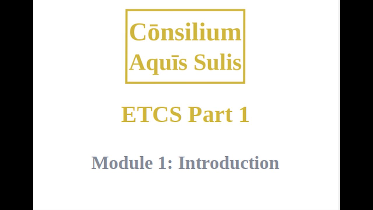 ETCS Part 1 Module 1 (English)