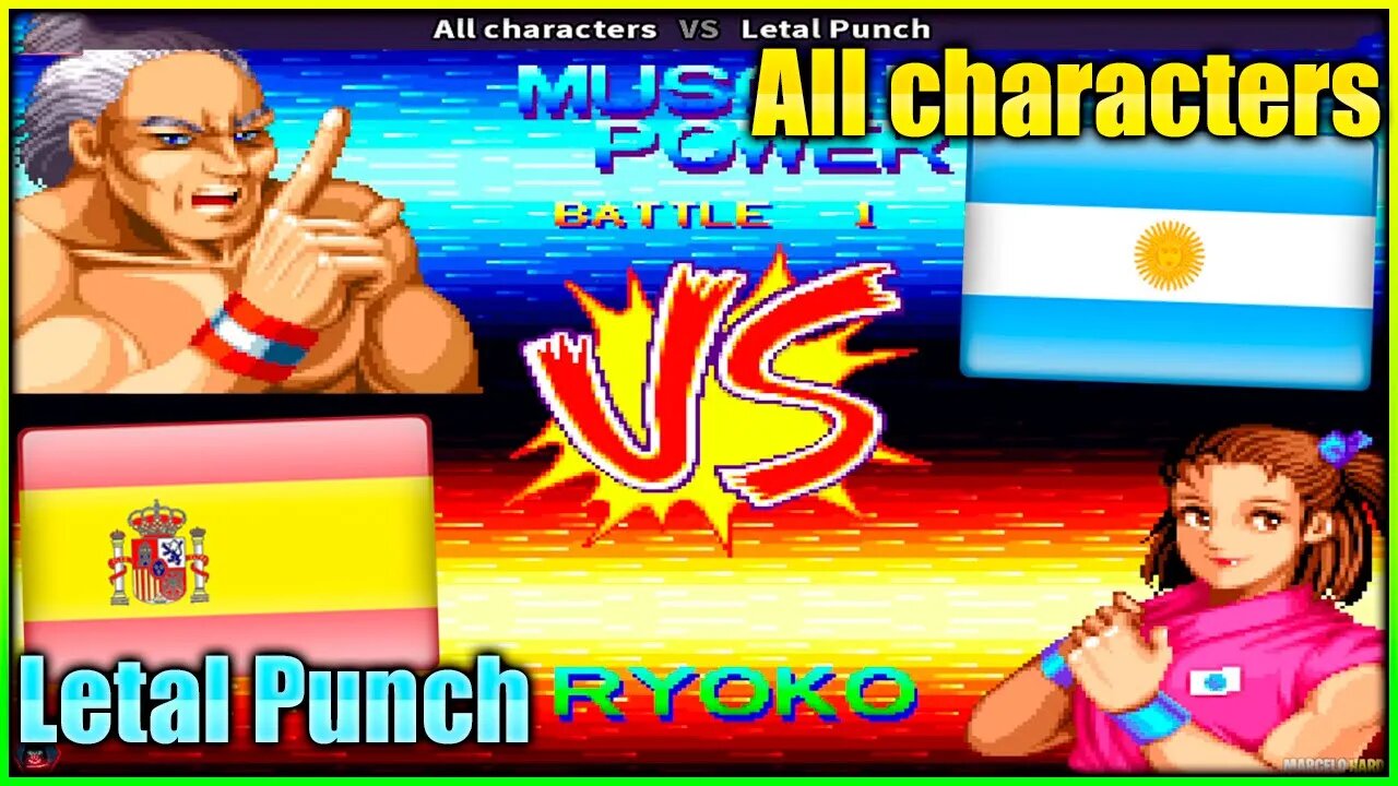 World Heroes 2 (All characters Vs. Letal Punch) [Spain Vs. Argentina]