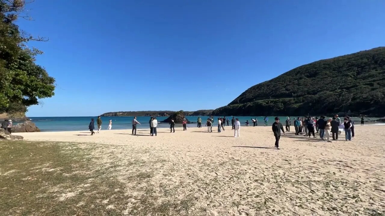 미우다해수욕장 관광객 타임랩스