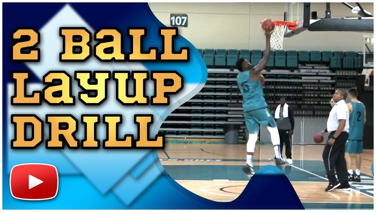 Basketball Skills and Drills - 2 Ball Layup Drill - Coach Cliff Ellis