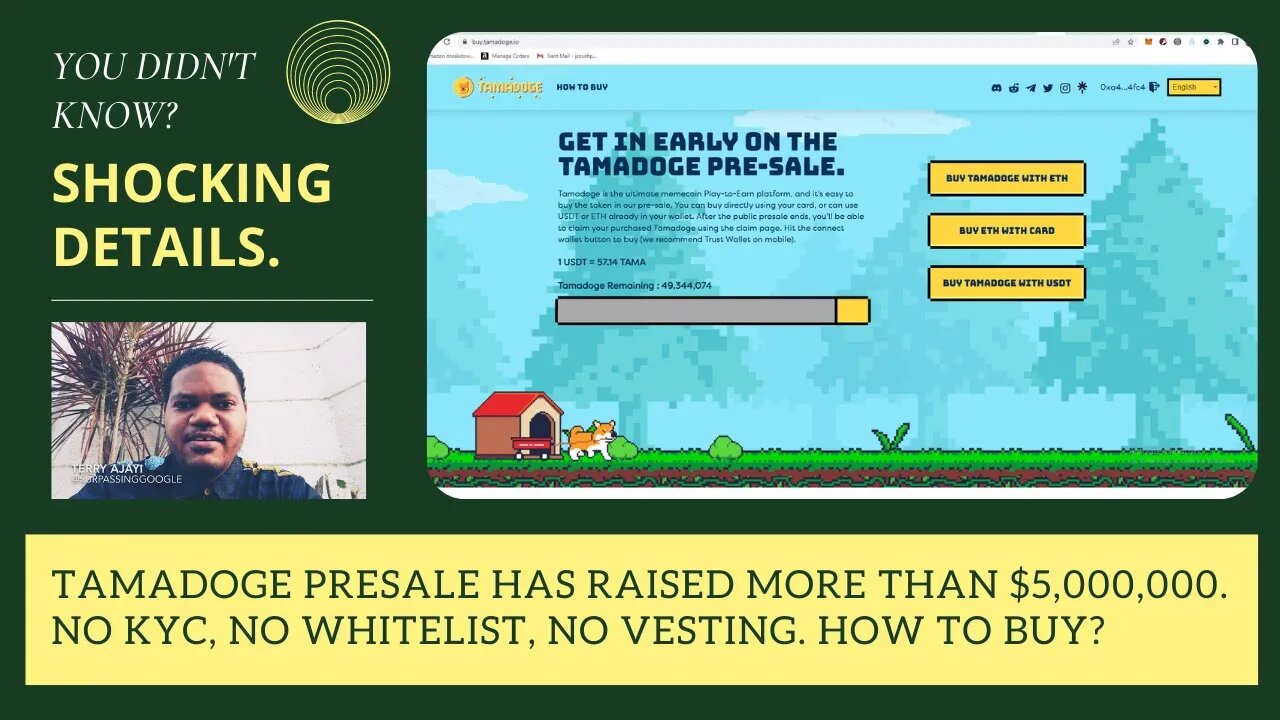 Tamadoge Presale Has Raised More Than $5,000,000. No KYC, No Whitelist, No Vesting. How To Buy?