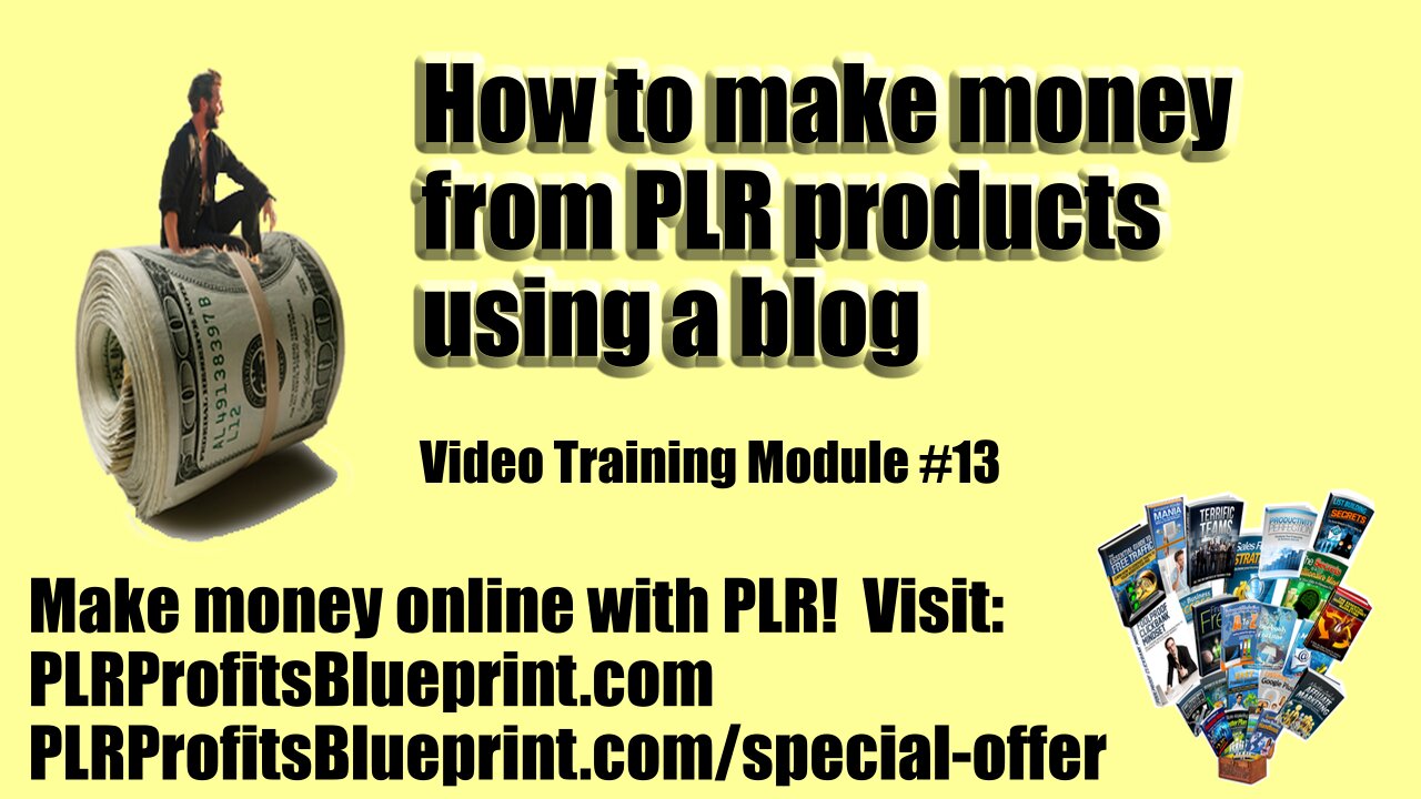 Video Training Module 13: How to Make Money from PLR products using a blog