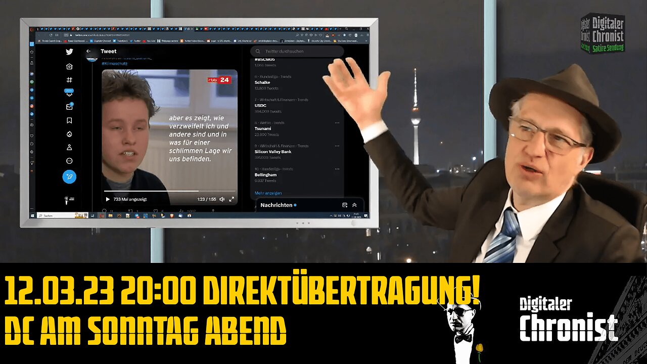 12.03.23 20:00 Direktübertragung! DC am Sonntag Abend