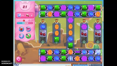 Candy Crush Level 1868 Audio Talkthrough, 1 Star 0 Boosters