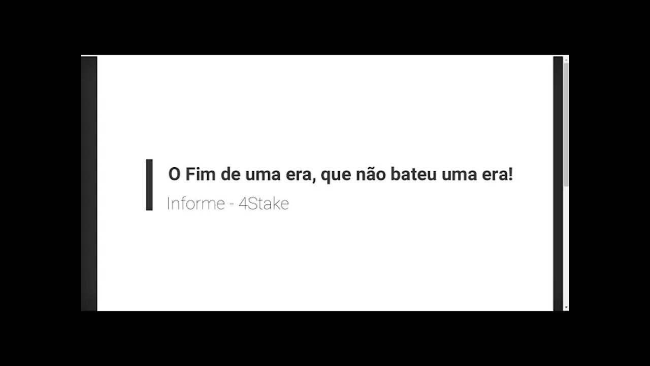 Informativo - Fim da 4Stake - Onde enviar suas tokens POS e sorteio