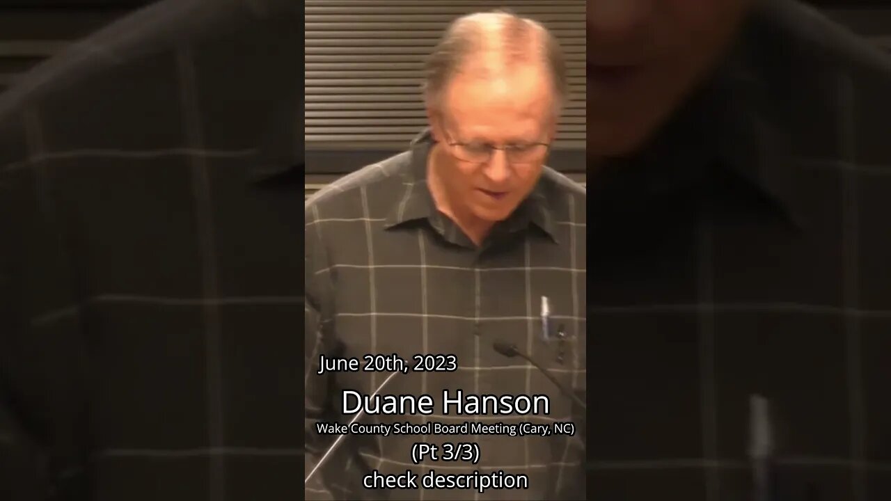 (3/3) Duane Hanson Public Comment (06-20-2023) #shorts #shortsfeed #news #politics #school