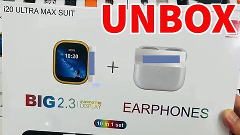 10 in 1 Smart Watch i20 Ultra Max with TWS Earphone 7 Straps 2.3 Screen Ultra 9 Apple Copy