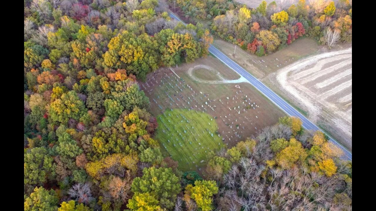 Fall Harvest Drone Footage In Orchardville, Illinois