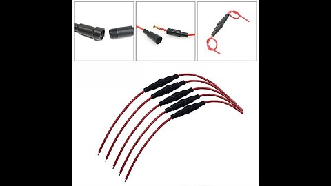 5x20 Fuse Holder Case with 22AWG Wire Cable in line