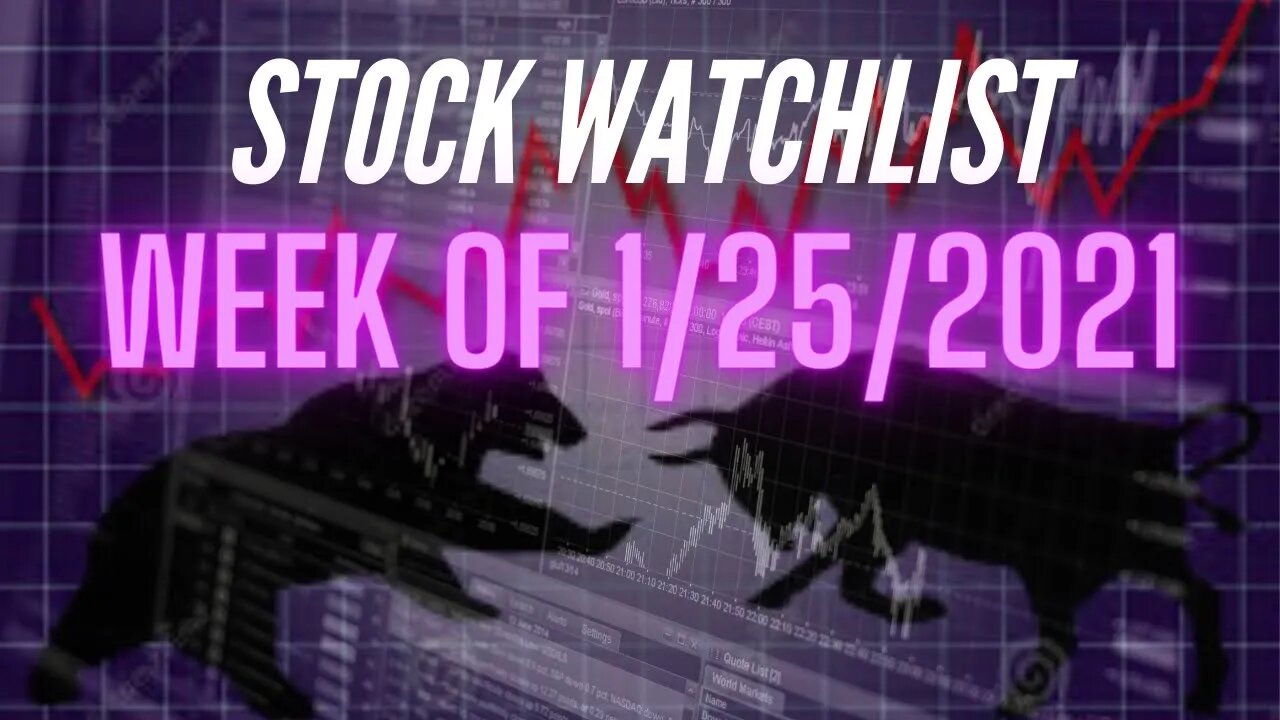 Top Stock picks for this week 1/25/2021 (Big SPAC plays)