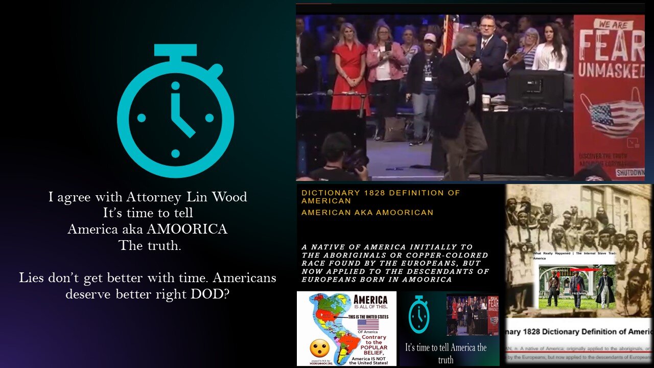 I agree w/Attorney Lin Wood, IT IS TIME TO TELL AMERICA aka AMOORICA THE TRUTH about the USA INC.