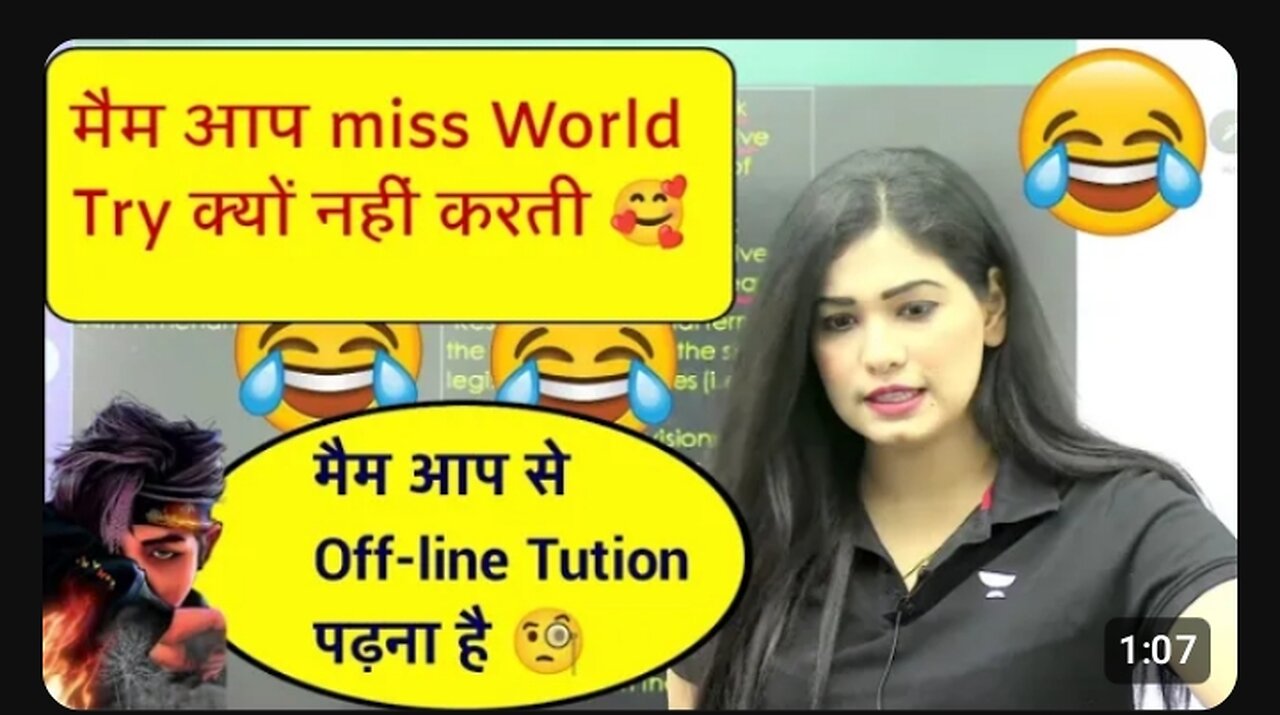 मैम आप miss world me क्यों ट्राई nhi karti