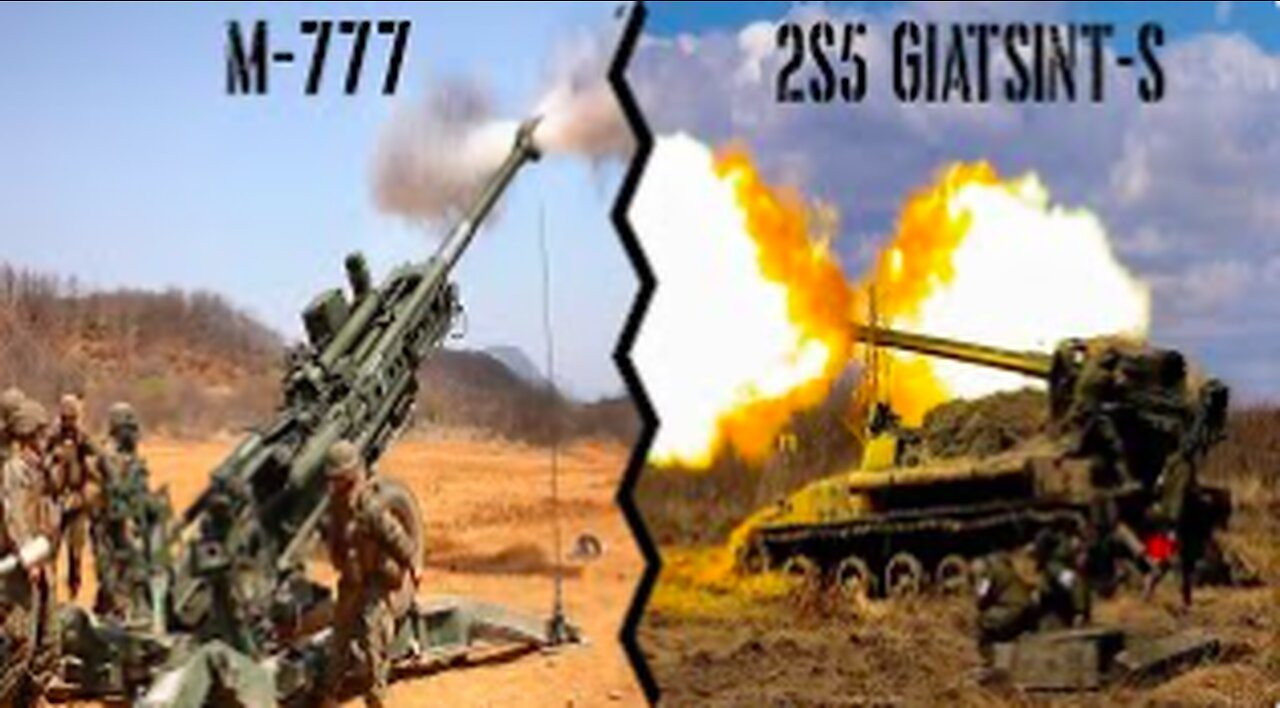 American M777 Howitzer vs Russian 2S5 Giatsint-S | The Battle of Giant Howitzer