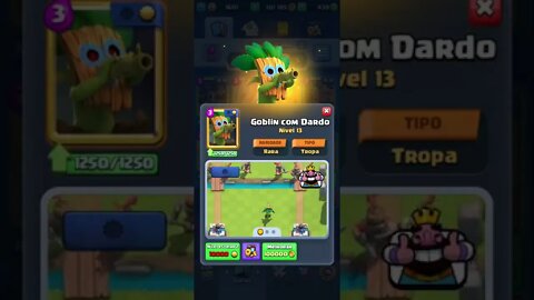 Goblin de dardos nível máximo #shorts #clashroyal #clash #clashroyale #royale #supercell