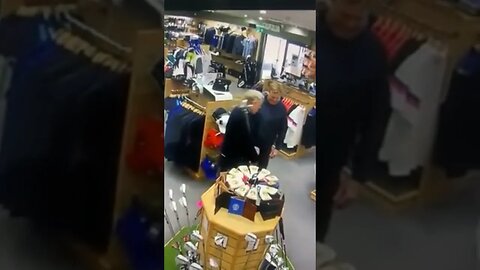 Senior Citizen's Caught On Camera Working Together To Steal Golf Clubs!
