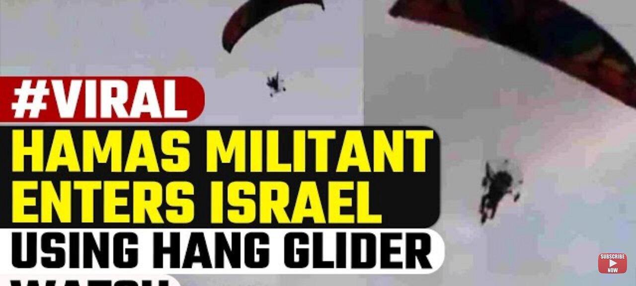 Israel-Palestine war : Hammas uses hang glider to enter israel