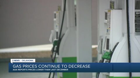 Oklahoma gas prices decreasing ahead of holidays