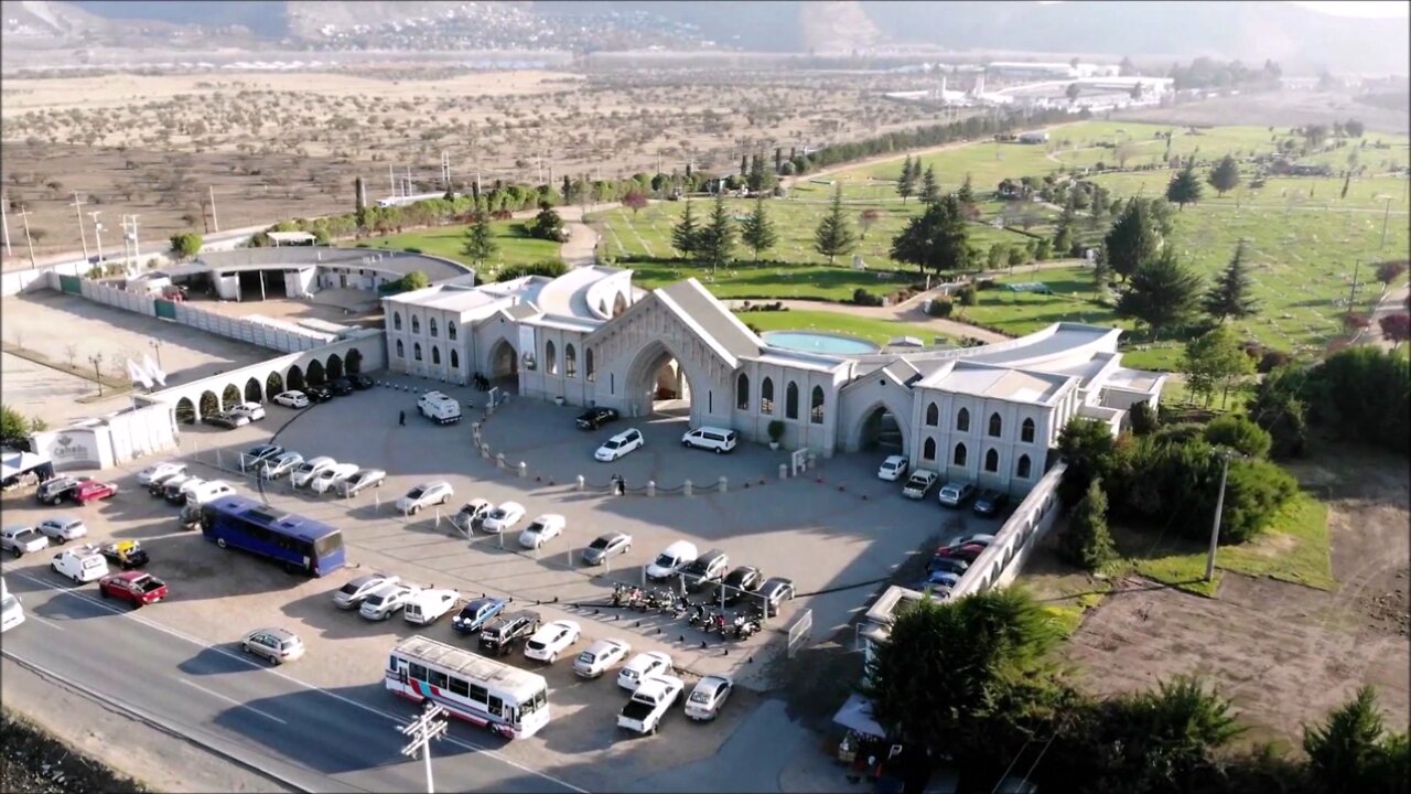 Aerial view of cemetery canaan