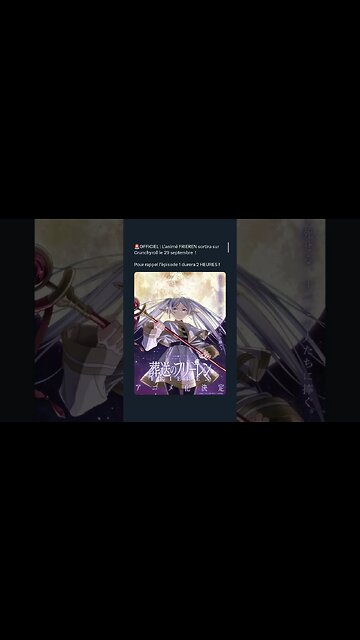 OFFICIEL : L’animé FRIEREN sortira sur Crunchyroll le 29 septembre !