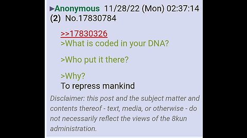 What is coded in your DNA? Who put it there? Why?