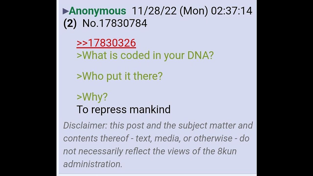 What is coded in your DNA? Who put it there? Why?