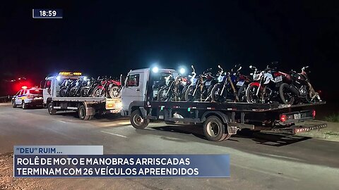 "Deu Ruim": Rolê de Moto e Manobras Arriscadas Terminam com 26 Veículos Apreendidos.