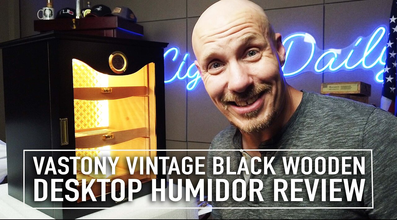 Vastony Vintage Black Wooden Desktop Humidor Review