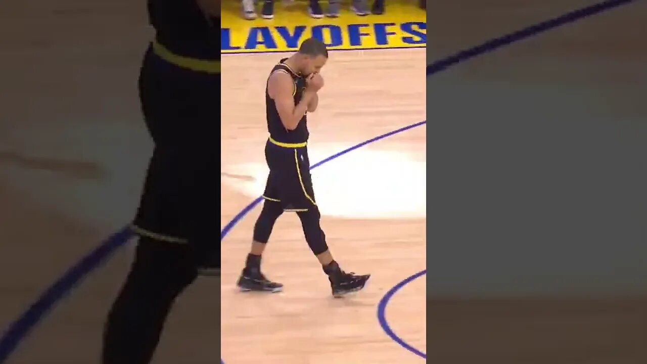 Steph Curry checks in the game!