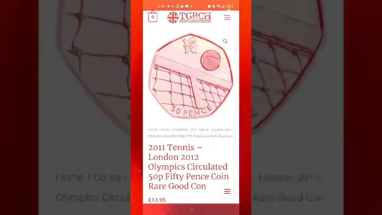 #RARE #TENNIS #olympic #London #circulated #fiftypence #50p #investincoins #Hobby #changecheckercom
